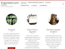Tablet Screenshot of ezigaretten.com